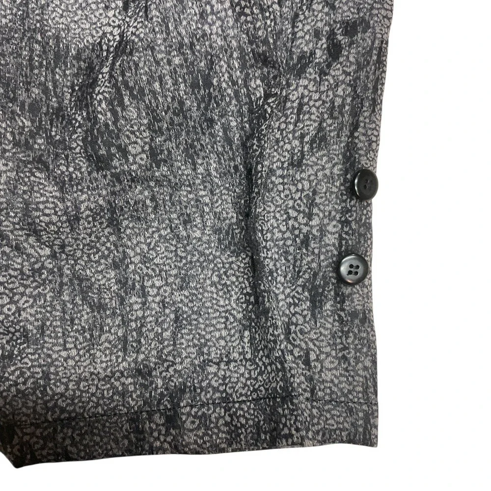 Emporio Armani Main Line Metallic Jacquard Pants S/M Silver Black NWT $495‎